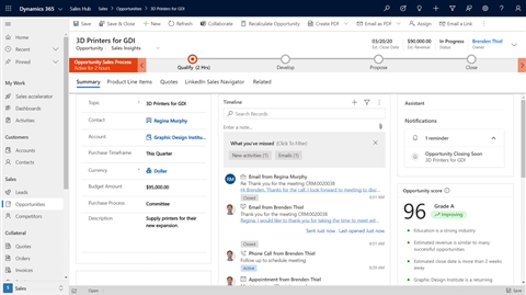 Microsoft Dynamics 365 Sales