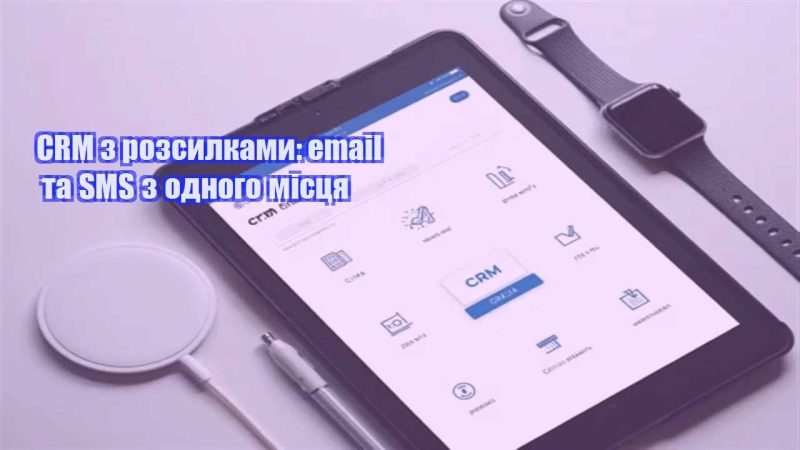crm z rozsylkamy email ta sms z odnogo misczya