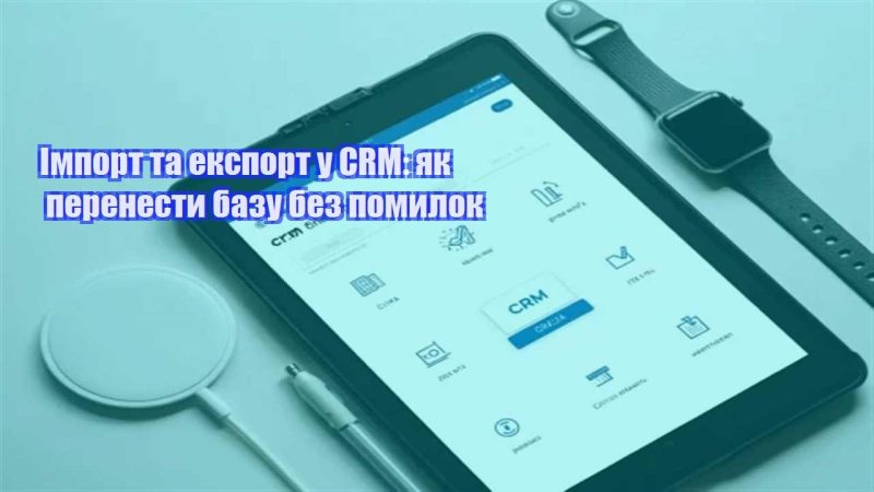 import ta eksport u crm yak perenesty bazu bez pomylok