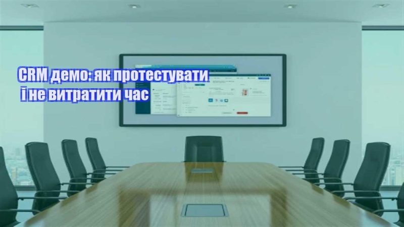 crm demo yak protestuvaty i ne vytratyty chas