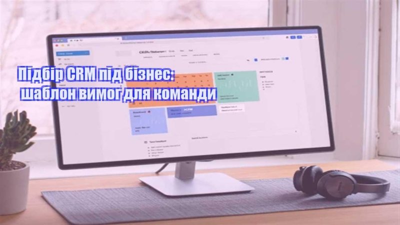 pidbir crm pid biznes shablon vymog dlya komandy