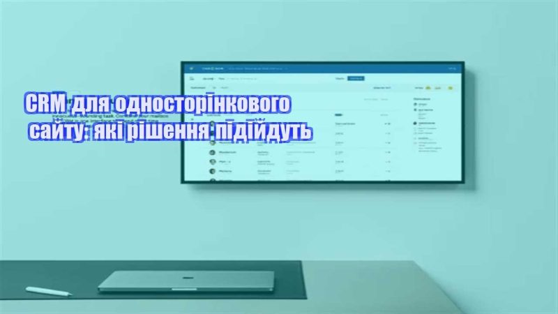 crm dlya odnostorinkovogo sajtu yaki rishennya pidijdut