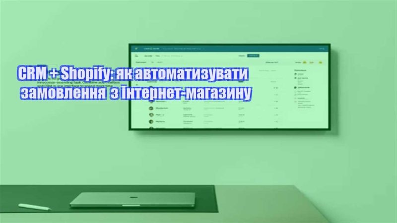 crm shopify yak avtomatyzuvaty zamovlennya z internet magazynu
